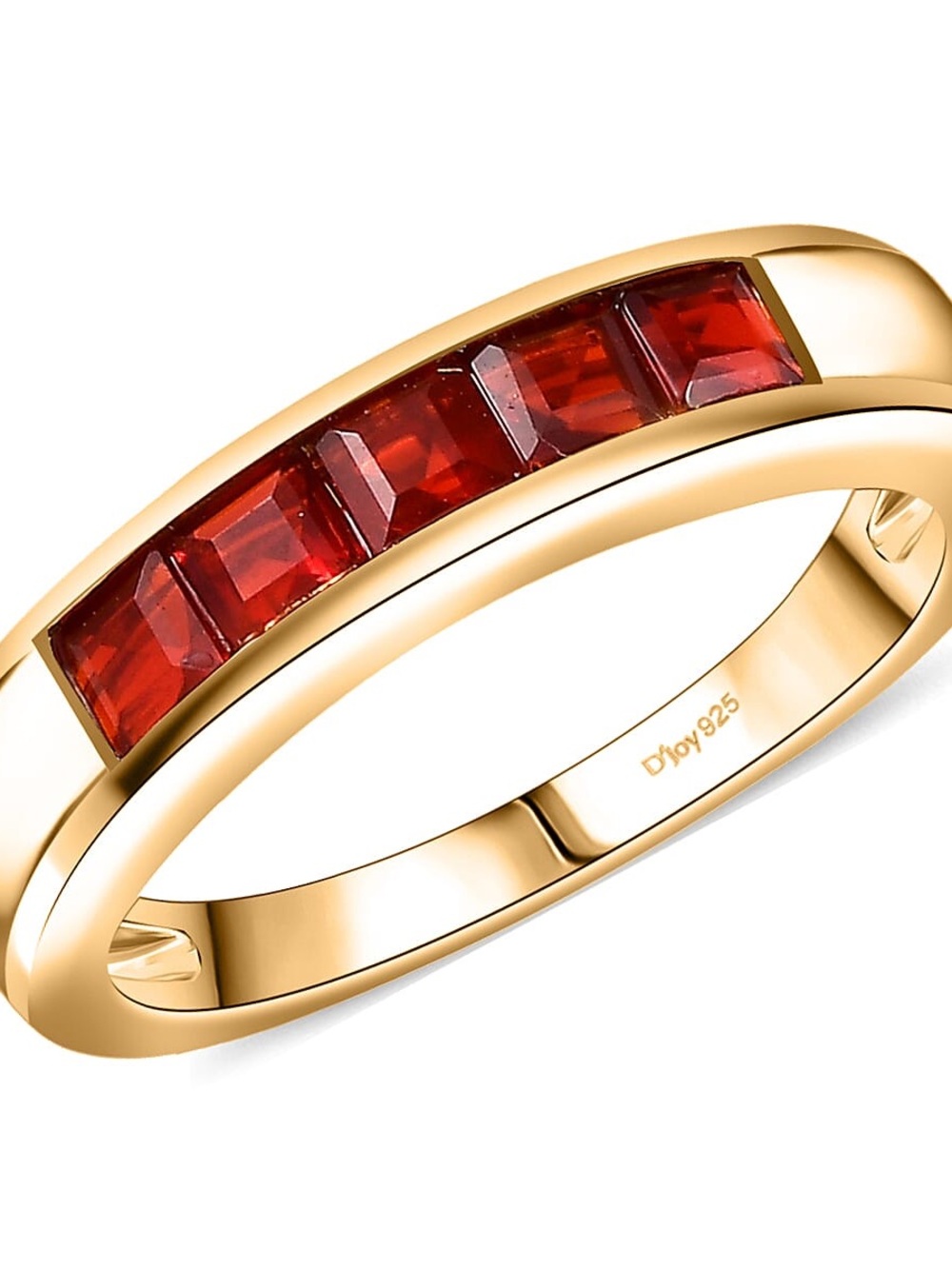 Cherry Fire Opal Vermeil 925 Sterling Ring Size 5